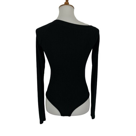 Alix NYC Bodysuit Medium Black Long Sleeve Slim Fit‎ Sexy Club Minimal - Picture 4 of 7